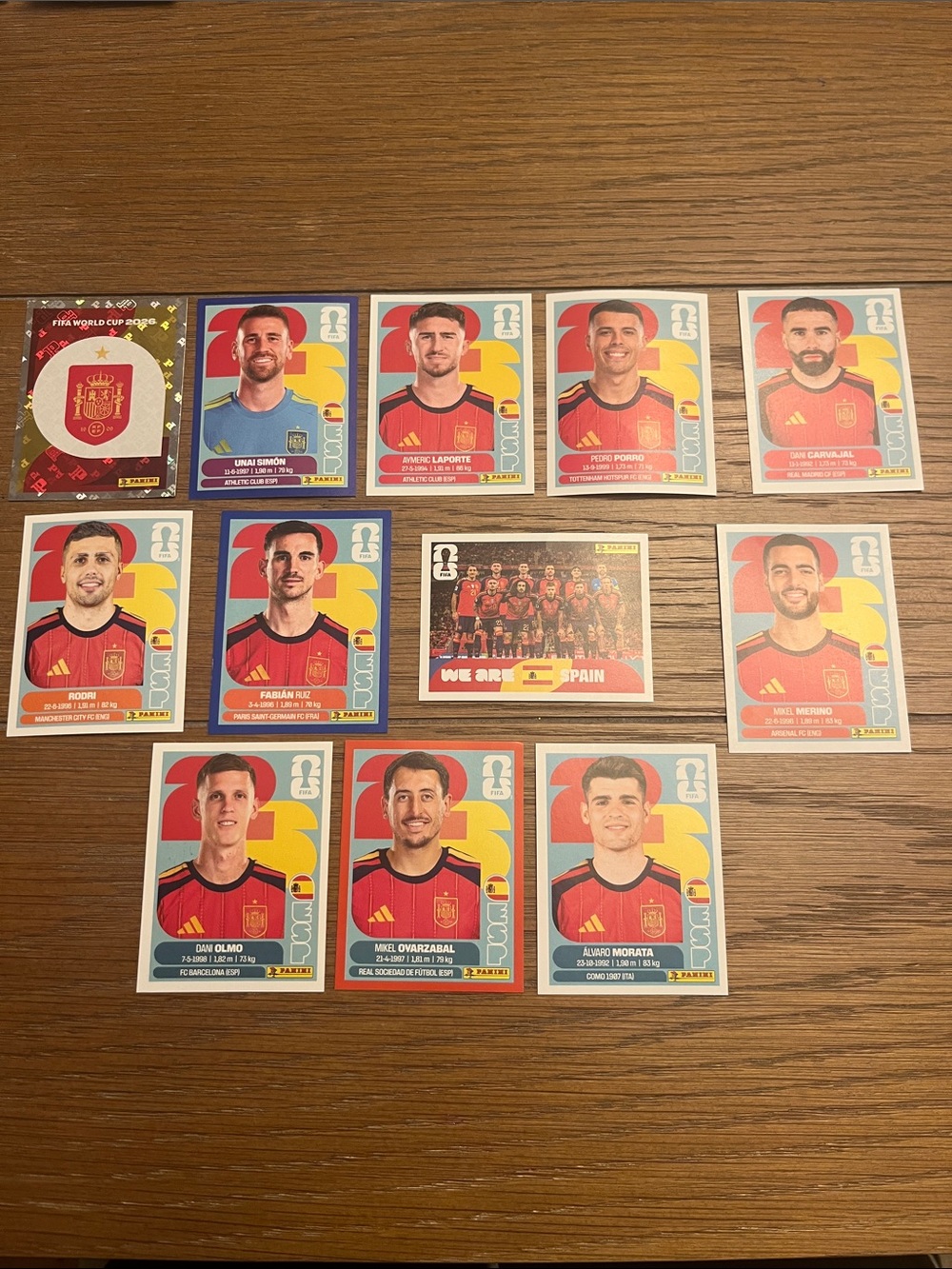 Panini Spain Team Stickers